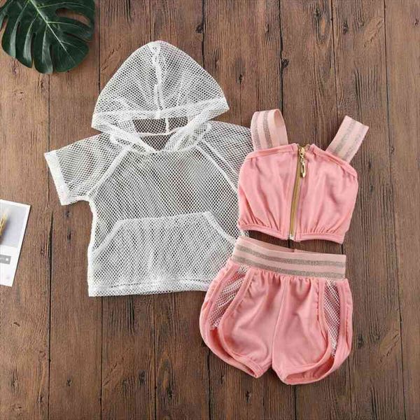 baby summer clothing kids baby girls mesh hoodies strap camis shorts 3pcs solid outfits tracksuit 6m-5y, White
baby summer clothing kids baby girls mesh hoodies strap camis shorts 3pcs solid outfits tracksuit 6m-5y, White