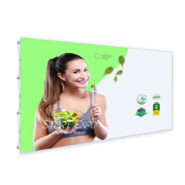 straight standing back wall banner retail supplies 18ft w525xh225cm fabric pop up display with custom graphic printing
straight standing back wall banner retail supplies 18ft w525xh225cm fabric pop up display with custom graphic printing
