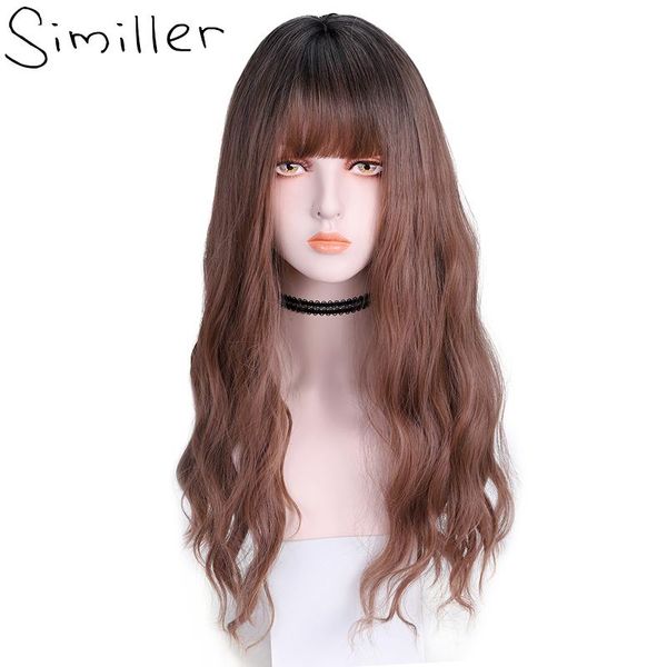 synthetic wigs similler pure black brown ombre color long curly for women hair high temperature fiber average size
synthetic wigs similler pure black brown ombre color long curly for women hair high temperature fiber average size