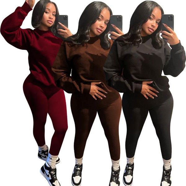 women's two piece pants pure color casual sweater and pencil two-piece suit autumn product long-sleeved trousers sports, White
women's two piece pants pure color casual sweater and pencil two-piece suit autumn product long-sleeved trousers sports, White