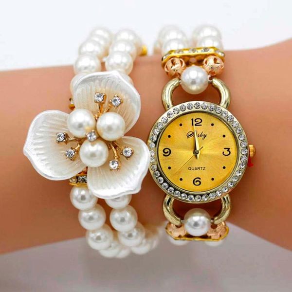 wristwatches shsby fashion women rhinestone watches ladies pearl strap three flower petals bracelet quartz dress, Slivery;brown
wristwatches shsby fashion women rhinestone watches ladies pearl strap three flower petals bracelet quartz dress, Slivery;brown
