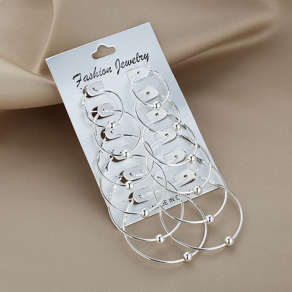 multi pair circle earrings fashion trend personality size circle geometric clip 6 pairs of ear rings, Silver
multi pair circle earrings fashion trend personality size circle geometric clip 6 pairs of ear rings, Silver