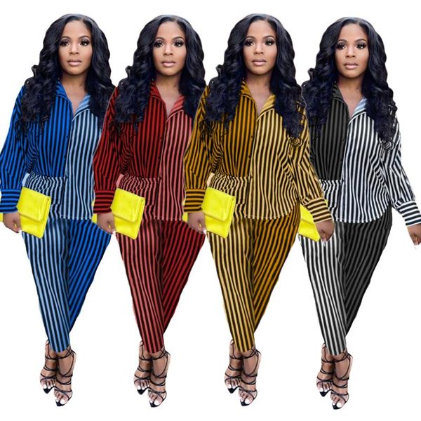women's two piece pants style 2021 outfits for women matching leggings set casual lapel long sleeve striped shirt two-piece wholesale d, White
women's two piece pants style 2021 outfits for women matching leggings set casual lapel long sleeve striped shirt two-piece wholesale d, White