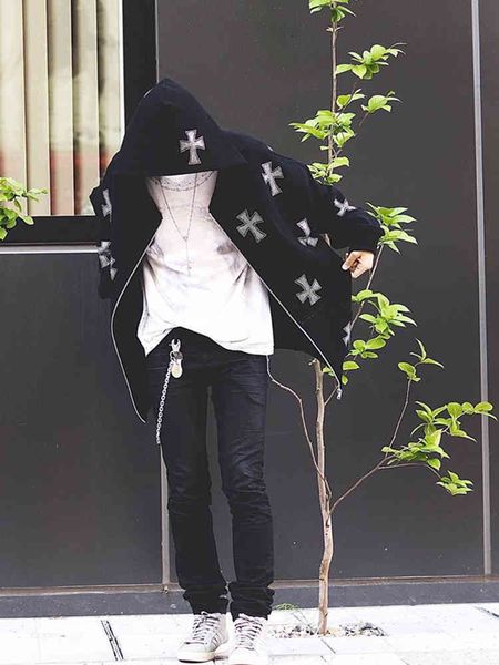 high street rhinestone diamond cross coat vintage couple's hooded sweater men's spring autumn fashion bran, Black;brown
high street rhinestone diamond cross coat vintage couple's hooded sweater men's spring autumn fashion bran, Black;brown
