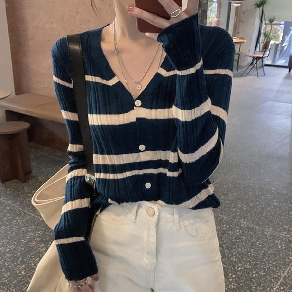 women's knits & tees korean fashion black stripe bottom sweater elegant office casual single breasted knitwear pullover knitted outwear, White
women's knits & tees korean fashion black stripe bottom sweater elegant office casual single breasted knitwear pullover knitted outwear, White
