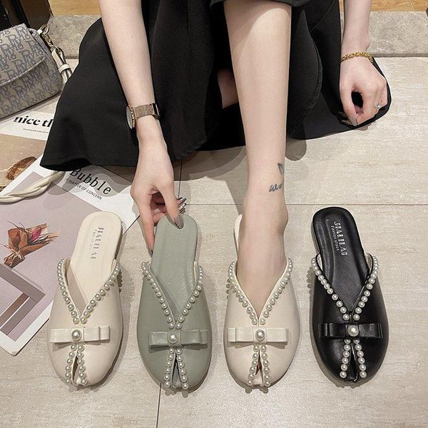 luxury slides string flat shoes female slippers women summer bead pantofle peep toe low designer 2021 cover soft basic rubber pu, Black
luxury slides string flat shoes female slippers women summer bead pantofle peep toe low designer 2021 cover soft basic rubber pu, Black