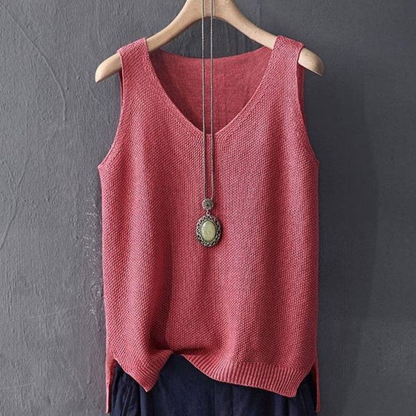 women's blouses & shirts blusas mujer de moda 2021 blouse women summer sleeveless knitted shirt clothes v-neck c855, White
women's blouses & shirts blusas mujer de moda 2021 blouse women summer sleeveless knitted shirt clothes v-neck c855, White