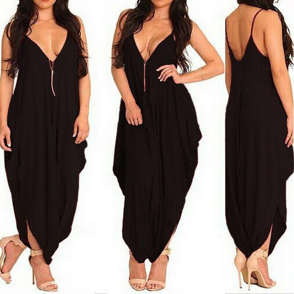 women's jumpsuits & rompers hirigin 2021 womens ladies baggy cami sleeveless strappy solid loose harem playsuit jumpsuit clothes, Black;white
women's jumpsuits & rompers hirigin 2021 womens ladies baggy cami sleeveless strappy solid loose harem playsuit jumpsuit clothes, Black;white