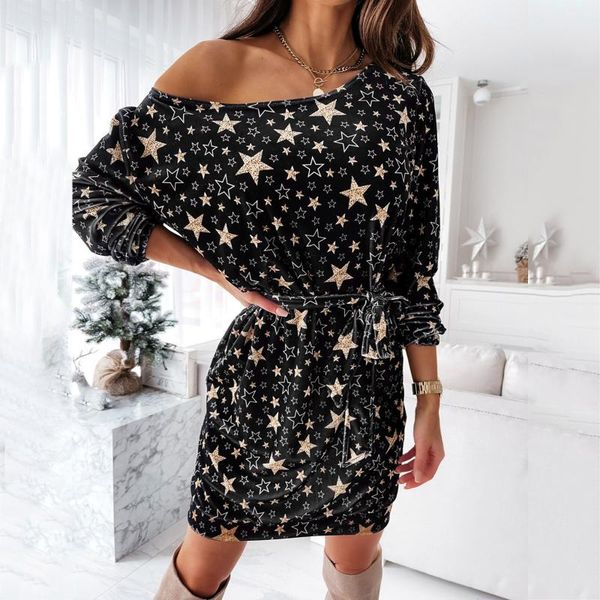 casual dresses star print christmas dress bandage women xmas knee-length round neck long sleeve female party, Black;gray
casual dresses star print christmas dress bandage women xmas knee-length round neck long sleeve female party, Black;gray