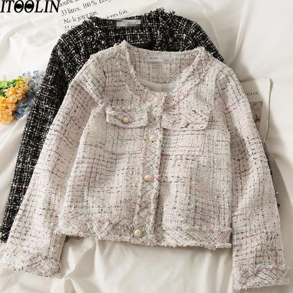 women's jackets itoolin 2021 autumn winter jacket plaid long sleeve single breasted o-neck england style short coat ladies buttons up, Black;brown
women's jackets itoolin 2021 autumn winter jacket plaid long sleeve single breasted o-neck england style short coat ladies buttons up, Black;brown
