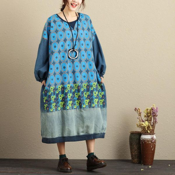 casual dresses knitted cowboy dress women printed o-neck baggy japan style cotton plus size bat sleeve patchwork long, Black;gray
casual dresses knitted cowboy dress women printed o-neck baggy japan style cotton plus size bat sleeve patchwork long, Black;gray