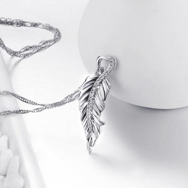 creative products fashion phoenix wing leaf necklace copper inlaid zircon pendant feather clavicle chain chains, Silver
creative products fashion phoenix wing leaf necklace copper inlaid zircon pendant feather clavicle chain chains, Silver