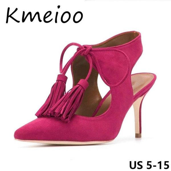 dress shoes kmeioo women us 5-15 fringe pumps slingback lace up high heels pointed toe stiletto party evening wedding, Black
dress shoes kmeioo women us 5-15 fringe pumps slingback lace up high heels pointed toe stiletto party evening wedding, Black