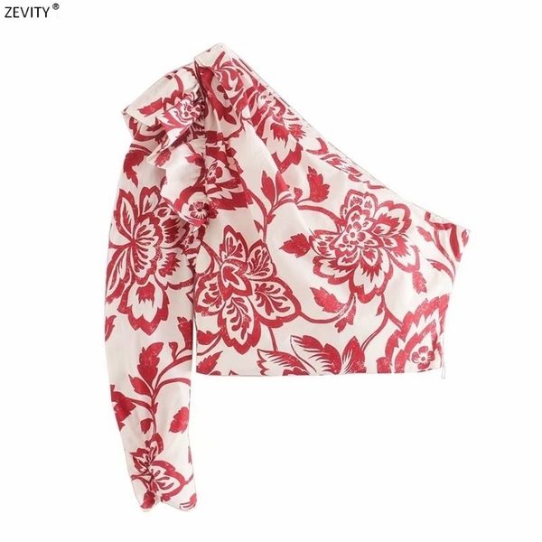 women one shoulder pleated ruffles short shirt totem flower print slim blouses roupas femininas chemise shirts ls6411 210419, White
women one shoulder pleated ruffles short shirt totem flower print slim blouses roupas femininas chemise shirts ls6411 210419, White