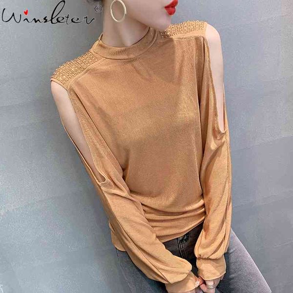 women's t-shirt fall winter vintage loose t-shirt fashion hollow out shiny diamonds women ropa mujer lantern sleeve tees, White
women's t-shirt fall winter vintage loose t-shirt fashion hollow out shiny diamonds women ropa mujer lantern sleeve tees, White
