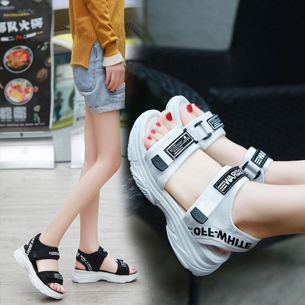 wohdhe wedges women sport sandals thick bottom platform casual hook loop open toe pu leather women's summer shoes 2021, Black
wohdhe wedges women sport sandals thick bottom platform casual hook loop open toe pu leather women's summer shoes 2021, Black