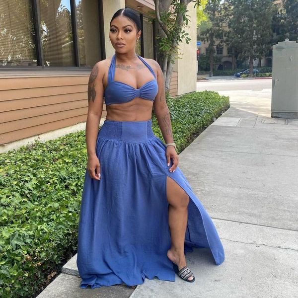 two piece dress vavcy 2021 summer suit blue crop vest + skirt beach lounge set, White
two piece dress vavcy 2021 summer suit blue crop vest + skirt beach lounge set, White