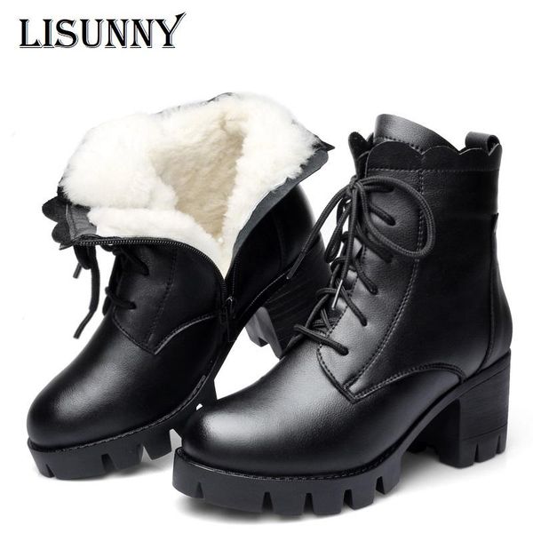 boots lisunny 2021 winter fashion wool women snow chaussures fur femme genuine leather high heel female shoes 35-41, Black
boots lisunny 2021 winter fashion wool women snow chaussures fur femme genuine leather high heel female shoes 35-41, Black