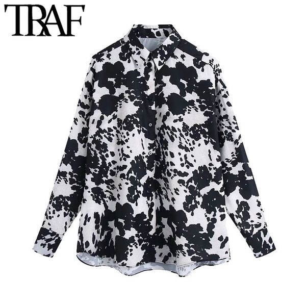 traf women fashion oversized animal print blouses vintage long sleeve button-up female shirts blusas chic 210415, White
traf women fashion oversized animal print blouses vintage long sleeve button-up female shirts blusas chic 210415, White