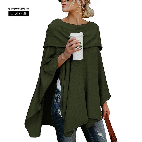 women's sweaters cardigan fashion 2021 european slash neck cloak batwing sleeve womens clothing winter woman sweater knitting pullovers, White;black
women's sweaters cardigan fashion 2021 european slash neck cloak batwing sleeve womens clothing winter woman sweater knitting pullovers, White;black