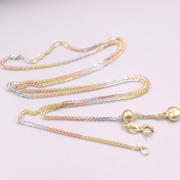 chains au750 real 18k multi-tone gold chain neckalce for women female 1.1mm color wheat choker necklace 24''l gift, Silver
chains au750 real 18k multi-tone gold chain neckalce for women female 1.1mm color wheat choker necklace 24''l gift, Silver