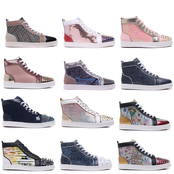 winter men red sole bottoms studded pik autumn women quality luxury designer boots flat casual high spikes sneakers shoe snroa, Black
winter men red sole bottoms studded pik autumn women quality luxury designer boots flat casual high spikes sneakers shoe snroa, Black