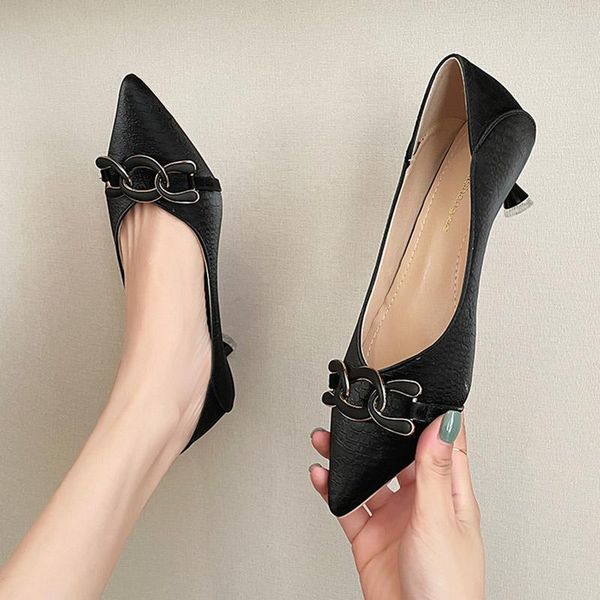 dress shoes ol office pumps women pointed toe chain boat thin heeled ladies zapatos mujer spring autumn 9384n, Black
dress shoes ol office pumps women pointed toe chain boat thin heeled ladies zapatos mujer spring autumn 9384n, Black