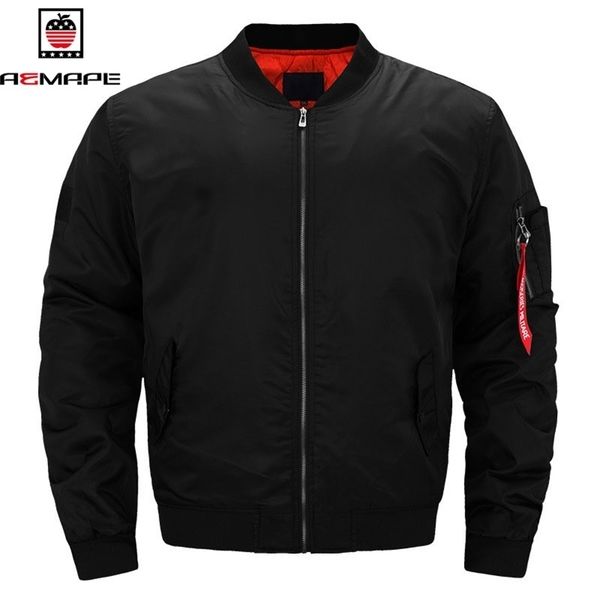 aemape brand bomber jackets men casual solid zipper pilot jacket pilot air mens military green slim fit male coats 210819, Black;brown
aemape brand bomber jackets men casual solid zipper pilot jacket pilot air mens military green slim fit male coats 210819, Black;brown