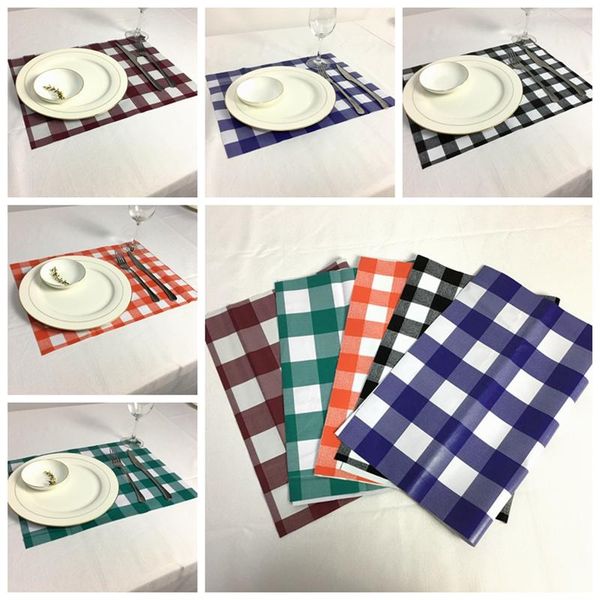 table napkin good quality plaid pvc mat waterproof tablecloth for wedding event decoration
table napkin good quality plaid pvc mat waterproof tablecloth for wedding event decoration
