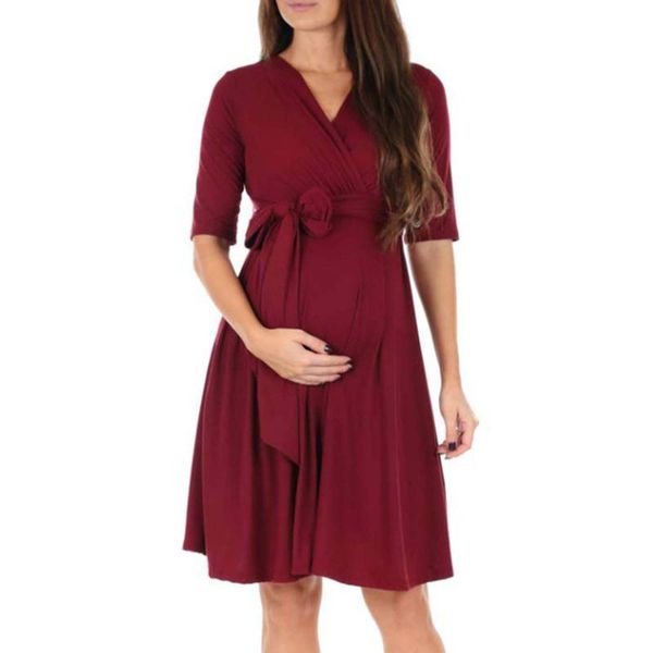 maternity dresses women high-low surplice wrap with waist belt dress adjustable v neck nursing breastfeeding pregnant clothes, White
maternity dresses women high-low surplice wrap with waist belt dress adjustable v neck nursing breastfeeding pregnant clothes, White