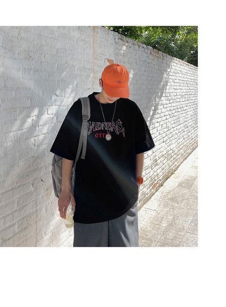 men's t-shirts 2021 summer short-sleeved loose t-shirt hong kong fashion clothing student couple five-minute sleeve, White;black
men's t-shirts 2021 summer short-sleeved loose t-shirt hong kong fashion clothing student couple five-minute sleeve, White;black