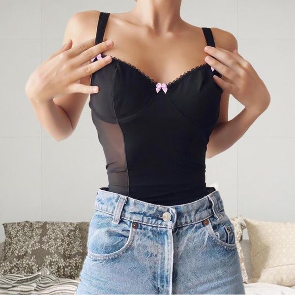 women's tanks & camis 70% dropsleeveless mesh patchwork camisole women see through bowknot vest for party, White
women's tanks & camis 70% dropsleeveless mesh patchwork camisole women see through bowknot vest for party, White
