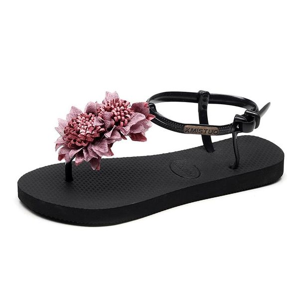 sandals women summer beach flip flops bohemian shoes fashion flower flat sandalias de mujer, Black
sandals women summer beach flip flops bohemian shoes fashion flower flat sandalias de mujer, Black