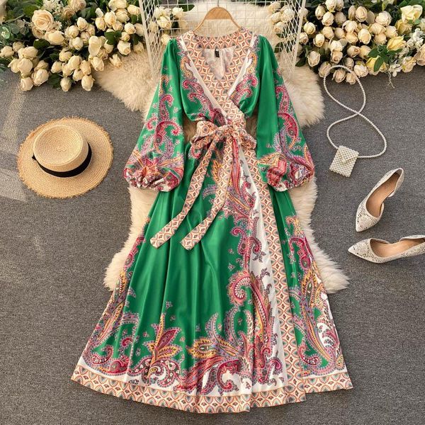 casual dresses women retro print bohemian maxi dress v neck puff sleeve lace up a-line fashion boho streetwear holiday long, Black;gray
casual dresses women retro print bohemian maxi dress v neck puff sleeve lace up a-line fashion boho streetwear holiday long, Black;gray