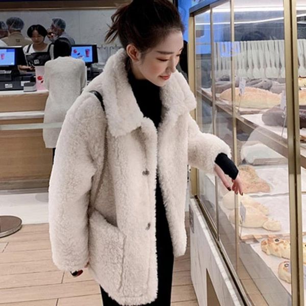 women's fur & faux coat for women autumn winter elegant lapel single breasted teddy solid female outwear, Black
women's fur & faux coat for women autumn winter elegant lapel single breasted teddy solid female outwear, Black