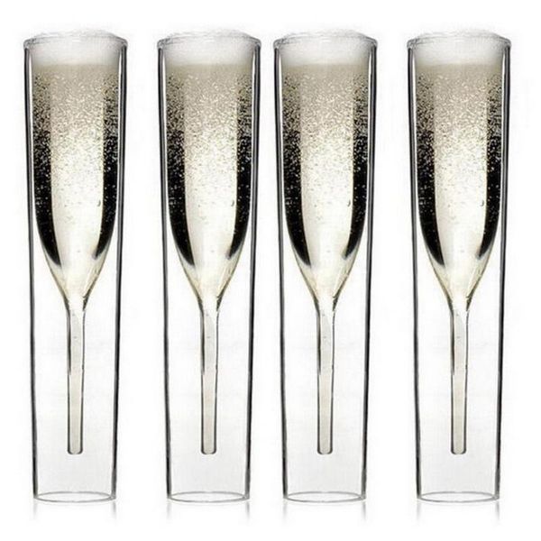 wine glasses 2/4/6 pcs double wall glass champagne flutes stemless goblet bubble tulip cocktail wedding party cup
wine glasses 2/4/6 pcs double wall glass champagne flutes stemless goblet bubble tulip cocktail wedding party cup