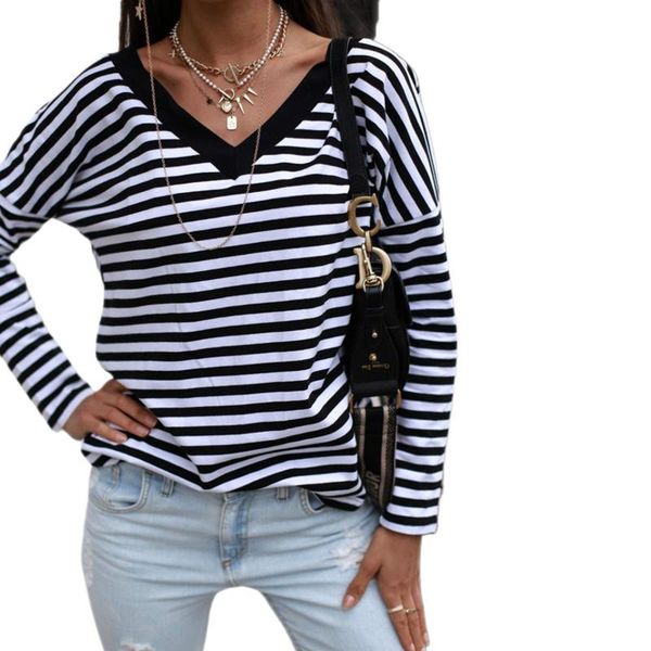 fashion trend women ladies autumn backless t-shirt adults casual style long sleeve v-neck striped pullover loose tee women's, White
fashion trend women ladies autumn backless t-shirt adults casual style long sleeve v-neck striped pullover loose tee women's, White