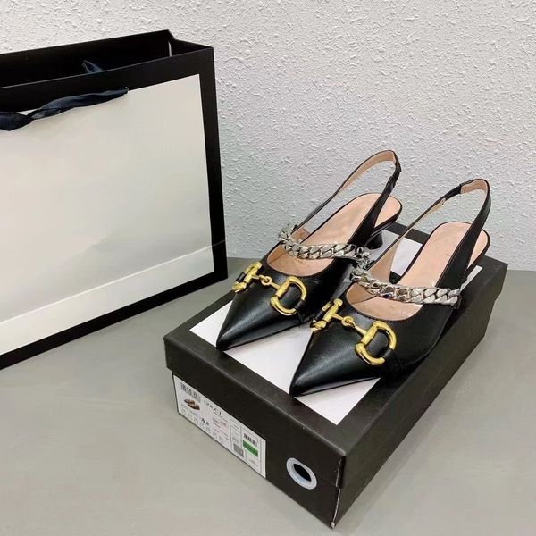 g shoes high version pointed horsebit metal chain cat heel travel vacation leather back empty sandals 35-40 kj0004, Black
g shoes high version pointed horsebit metal chain cat heel travel vacation leather back empty sandals 35-40 kj0004, Black