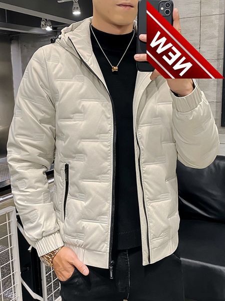 hooded down jacket mens winter new fashion clothes white duck coat male fashionable top, Black
hooded down jacket mens winter new fashion clothes white duck coat male fashionable top, Black