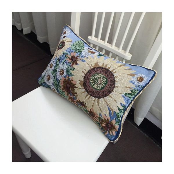 cushion/decorative pillow jacquard summer sunflower cushion cover american pastoral headrest back throw flower lumbar 30x50cm
cushion/decorative pillow jacquard summer sunflower cushion cover american pastoral headrest back throw flower lumbar 30x50cm