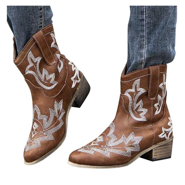 boots retro women embroidery print square heels slip-on short booties pointed toe shoes spring/autumn women's botas de mujer, Black
boots retro women embroidery print square heels slip-on short booties pointed toe shoes spring/autumn women's botas de mujer, Black