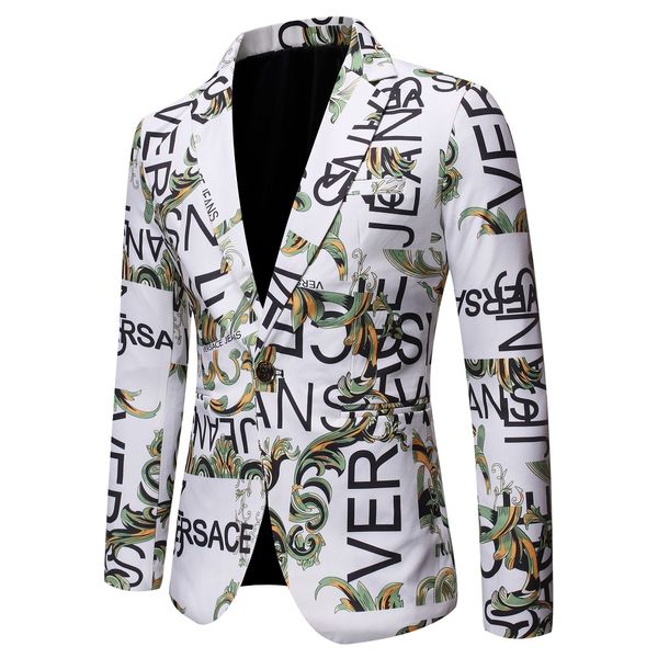 men's suits & blazers blazer jacket spring autumn style letter print thin button fitting single hip suit 77tc, White;black
men's suits & blazers blazer jacket spring autumn style letter print thin button fitting single hip suit 77tc, White;black