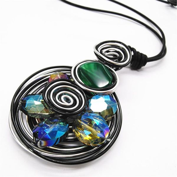 pendant necklaces green natural stone geometric crystal fashion trendy classic charms leather pendants necklace women sweater chain jewelry, Silver 
pendant necklaces green natural stone geometric crystal fashion trendy classic charms leather pendants necklace women sweater chain jewelry, Silver