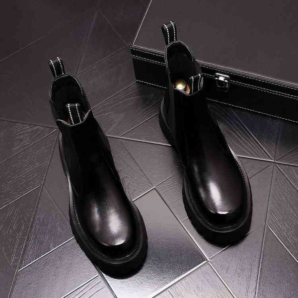 dress shoes errfc men's half reed boots, chelsea fashion round head, casual, size 38-43 lh7x, Black 
dress shoes errfc men's half reed boots, chelsea fashion round head, casual, size 38-43 lh7x, Black