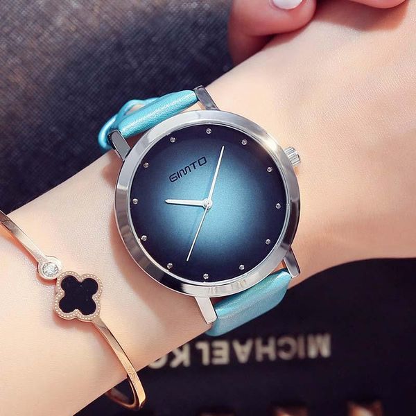 wristwatches brand women watches gimto casual colorful dress leather strap clock femmes, Slivery;brown
wristwatches brand women watches gimto casual colorful dress leather strap clock femmes, Slivery;brown