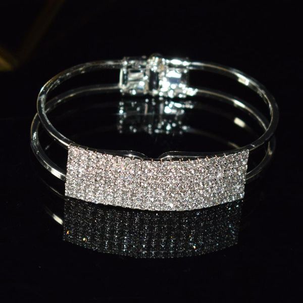 bangle fashion rhinestone jewelry for women luxury classic crystal pave link bracelet wedding party accessories bridal gifts, Black
bangle fashion rhinestone jewelry for women luxury classic crystal pave link bracelet wedding party accessories bridal gifts, Black