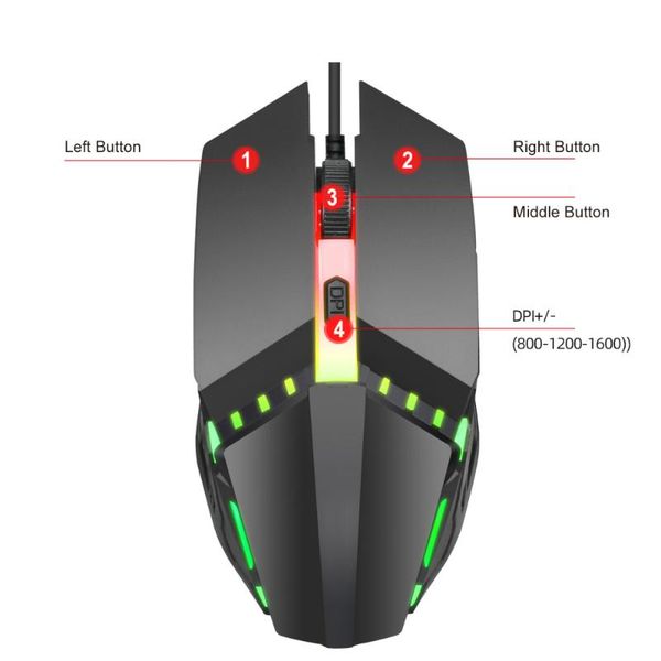 wired mouse color backlight 1600dpi gaming office notebook pc suitable for computer accessories black mice
wired mouse color backlight 1600dpi gaming office notebook pc suitable for computer accessories black mice