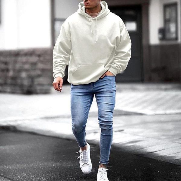 men's hoodies & sweatshirts men pocket drawstring fashion solid long sleeve hooded autumn winter casual slim hoodie pullover, Black
men's hoodies & sweatshirts men pocket drawstring fashion solid long sleeve hooded autumn winter casual slim hoodie pullover, Black