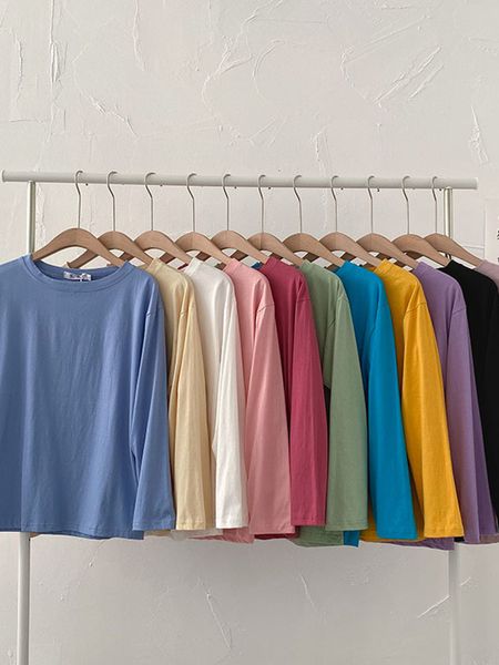 women's t-shirt fashion solid color bottomed t-shirt 2021 summer loose pullovers korean casual round neck long sleeve 80ep, White
women's t-shirt fashion solid color bottomed t-shirt 2021 summer loose pullovers korean casual round neck long sleeve 80ep, White