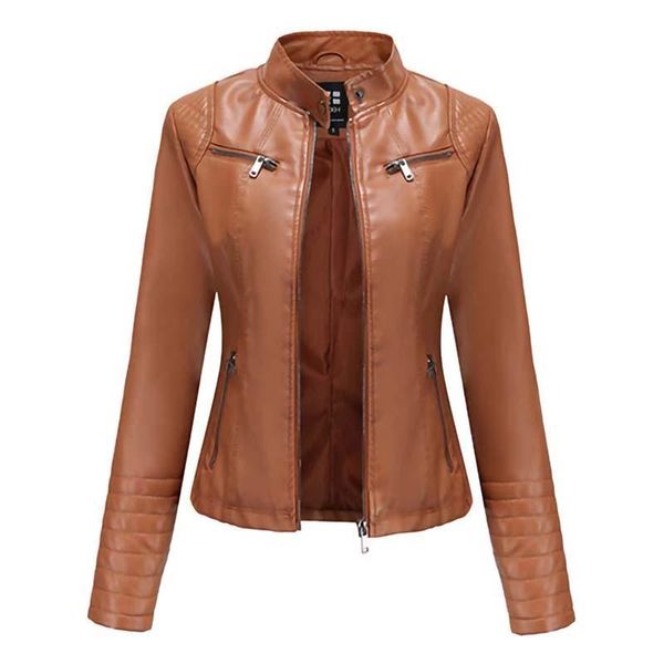 women's leather & faux 2021 fashion women jacket autumn winter long sleeve solid zipper biker oversized coat female casual outwear, Black
women's leather & faux 2021 fashion women jacket autumn winter long sleeve solid zipper biker oversized coat female casual outwear, Black